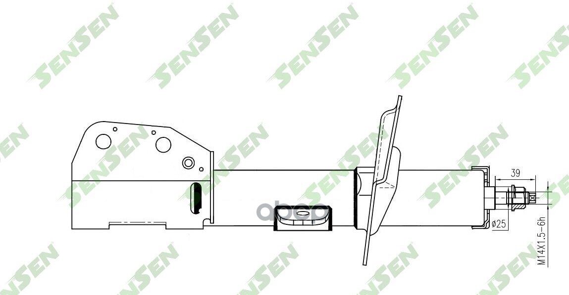 Амортизатор подвески правый газовый, CHEVROLET CAPTIVA(C100, C140) -FR 06- Sensen 42142433