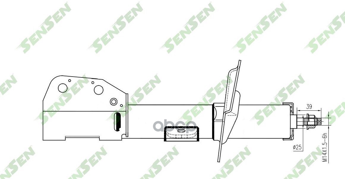 Амортизатор подвески левый газовый, CHEVROLET CAPTIVA(C100, C140) -FL 06- Sensen 42142434