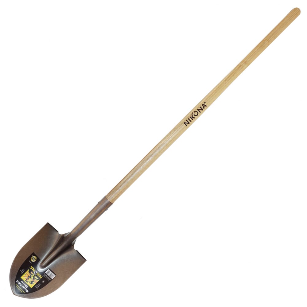 Лопата NIKONA с закругленным лезвием, с деревянной ручкой 48
