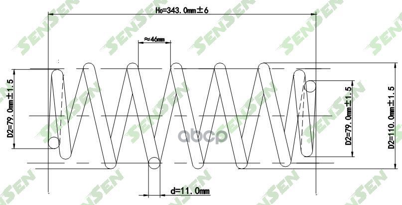 

Пружина Подвески Задней Skoda: Octavia 96-, Vw: Bora 98-05 Sensen SCP10115