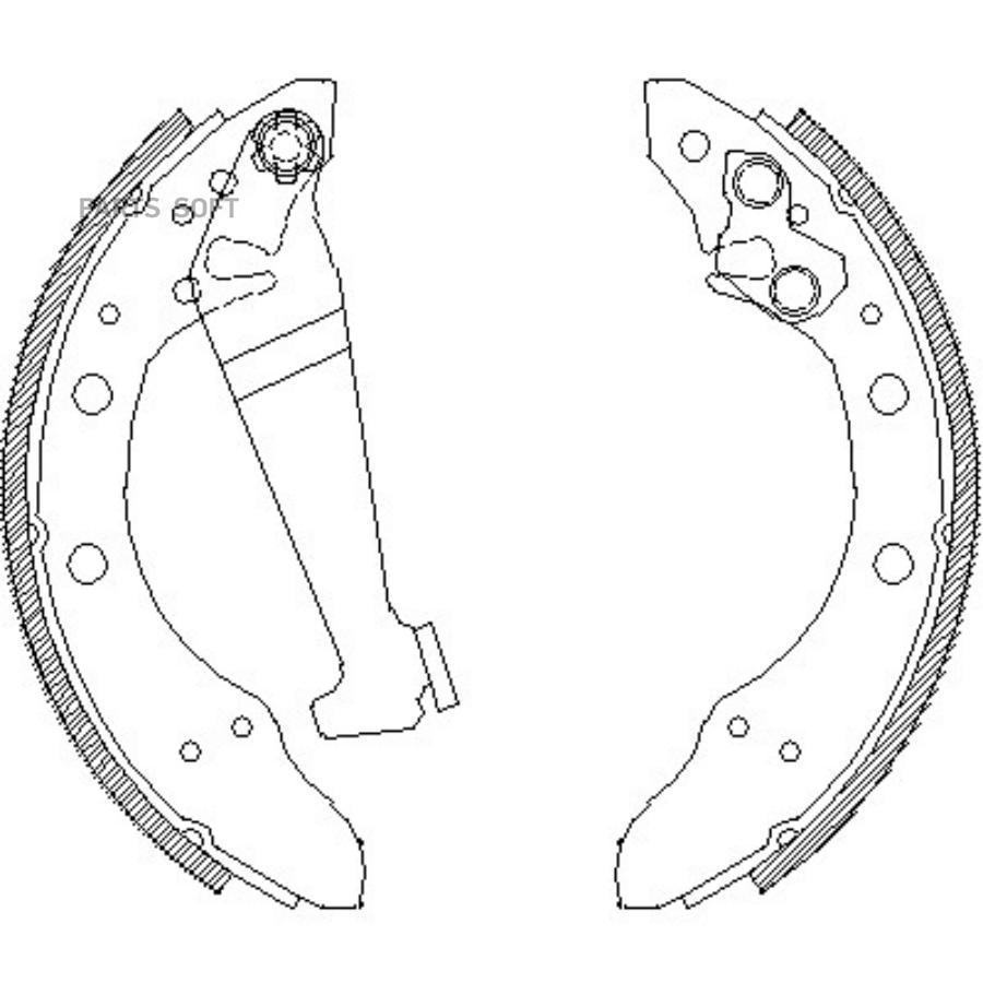 

4046.01_=520sbs=057 101-sx=361578b=fsb408 колодки барабанные audi 80 89-94, vw golf iii 9