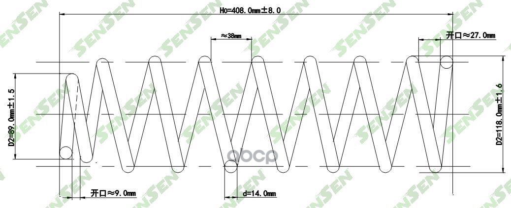 

Пружина подвески задней VW TOUAREG 02- Sensen scp10132