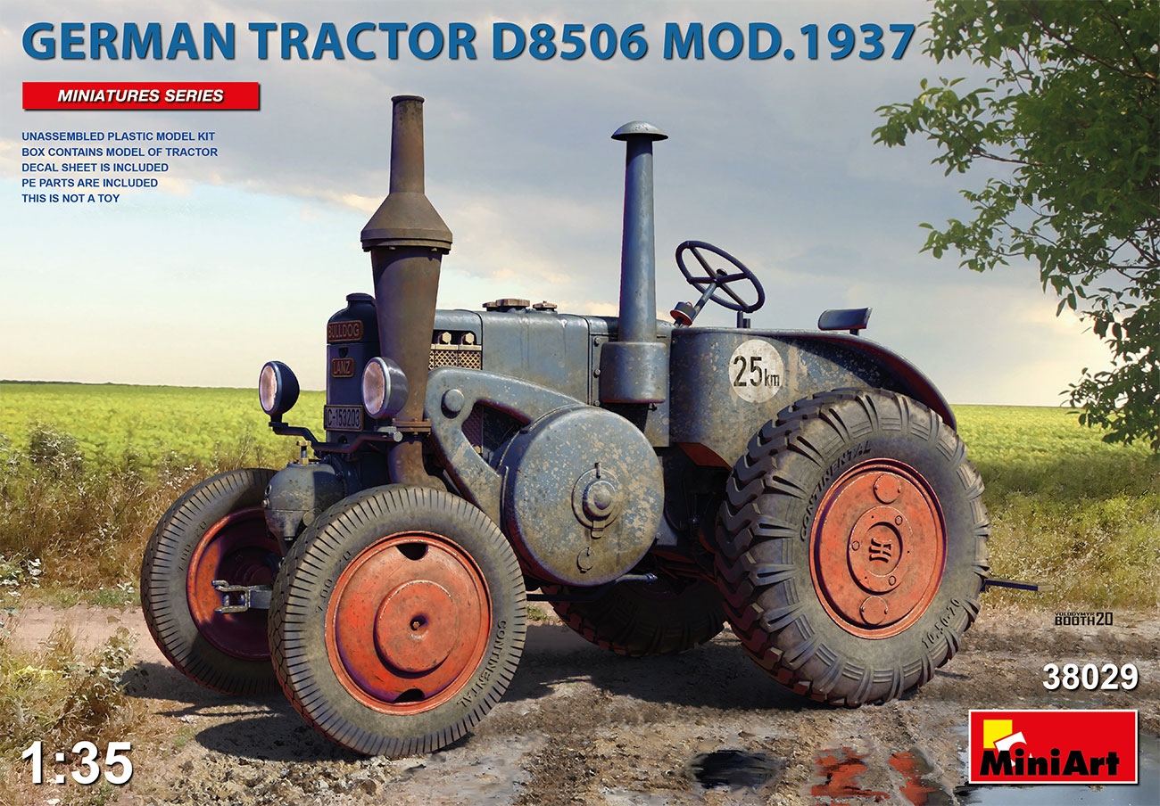

Сборная модель MiniArt 1/35 Немецкий трактор D8506 Мод. 1937 г. 38029