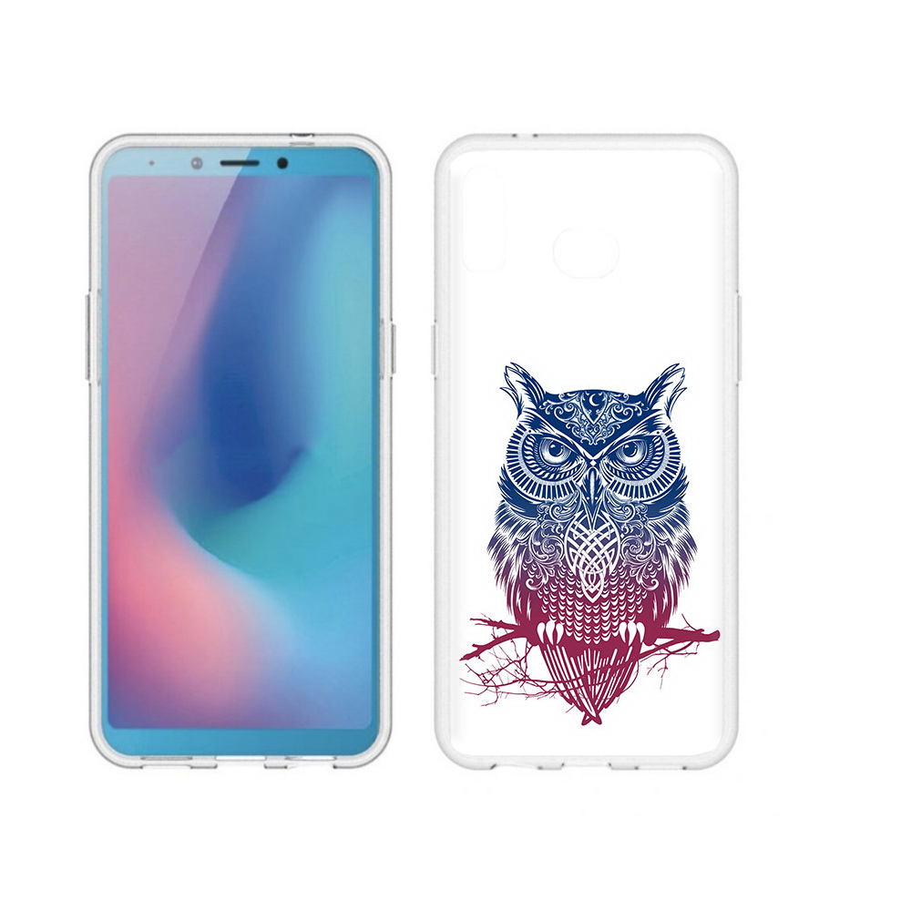 

Чехол MyPads Tocco для Samsung Galaxy A6s хиппи сова (PT123850.597.664), Прозрачный, Tocco