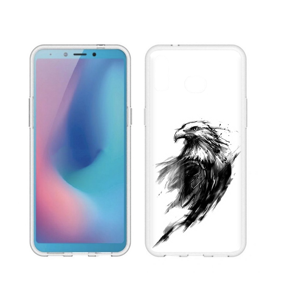 

Чехол MyPads Tocco для Samsung Galaxy A6s чб птица (PT123850.597.670), Прозрачный, Tocco