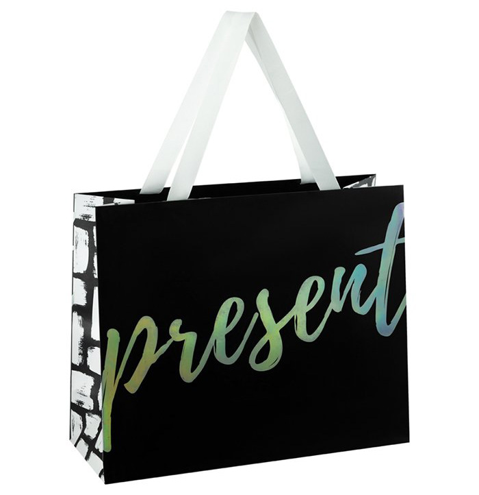 

Пакет 32*26*12см MESHU "Present black" 322546, Черный