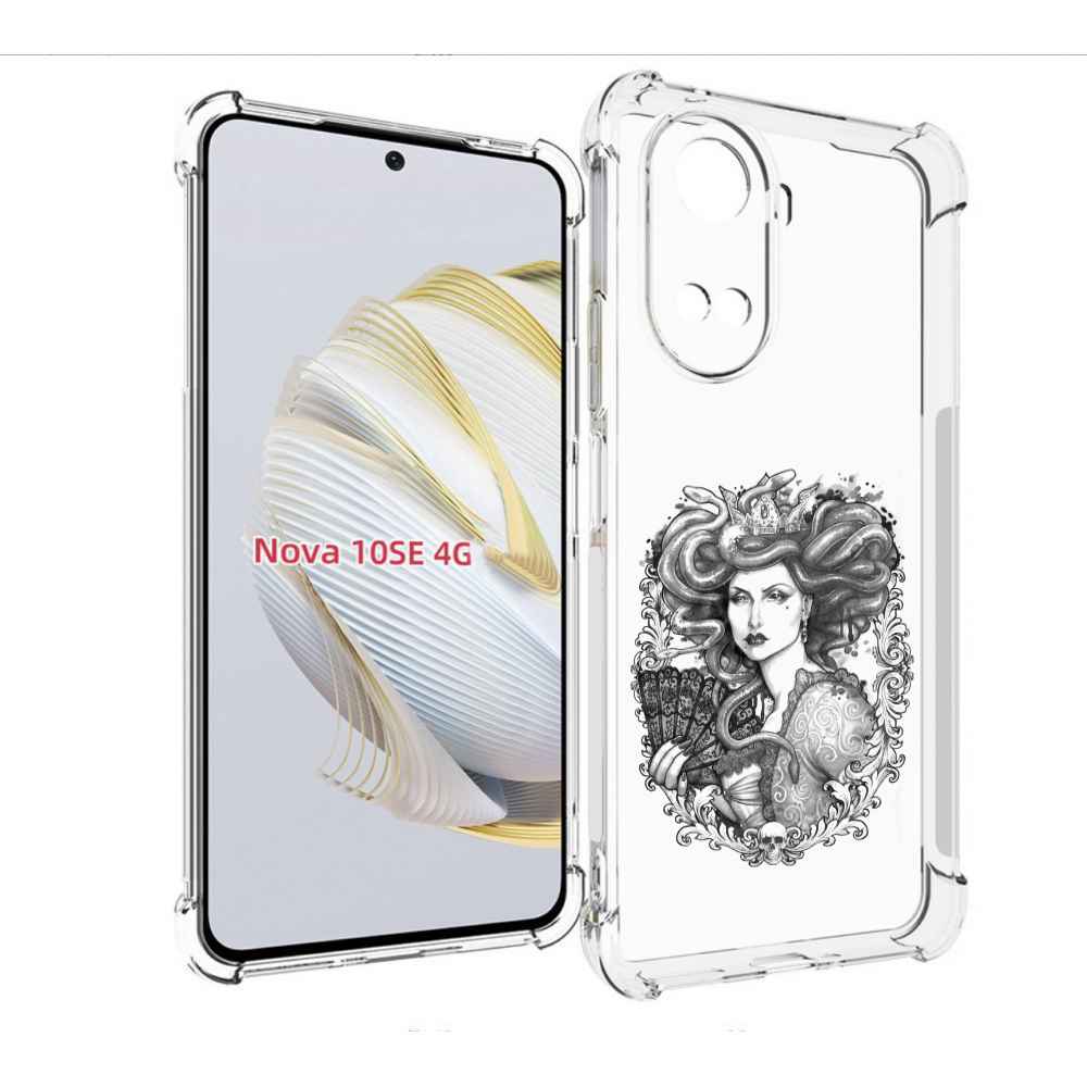

Чехол MyPads медуза черно белый для Huawei Nova 10 SE, Прозрачный, Tocco