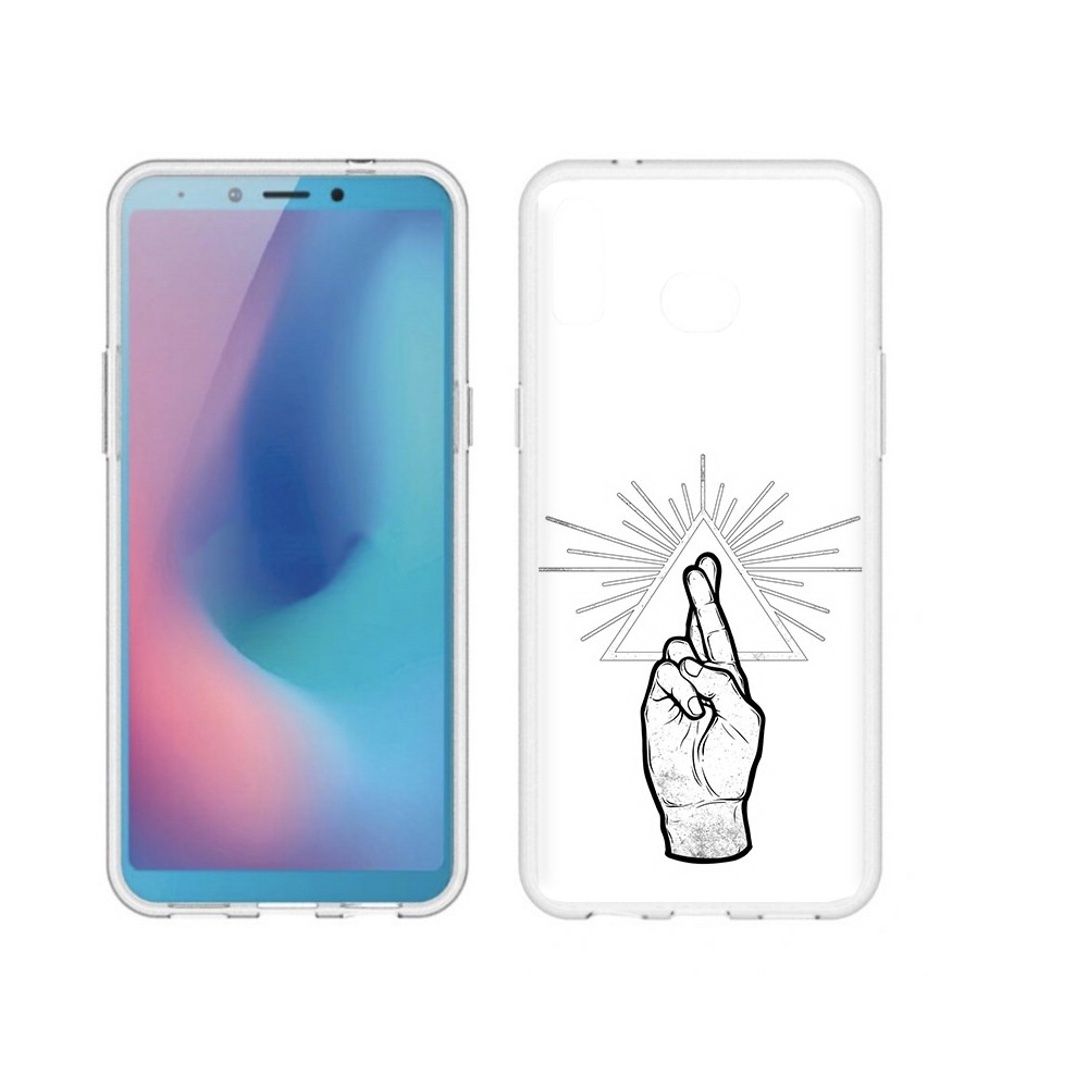 

Чехол MyPads Tocco для Samsung Galaxy A6s черно белая рука (PT123850.597.681), Прозрачный, Tocco