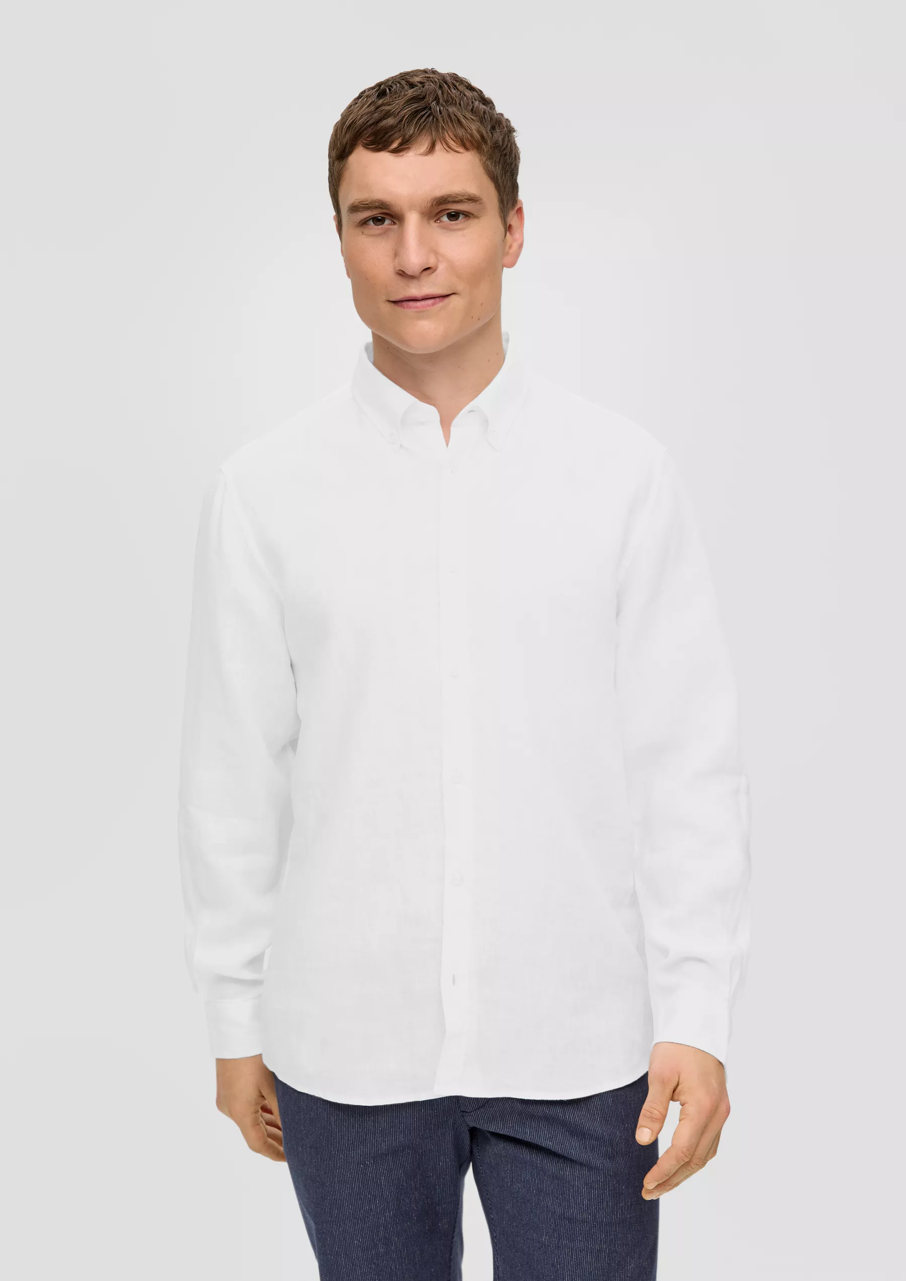 

Рубашка мужская s.Oliver 2143570/0100 белая XL, Белый, 2143570/0100
