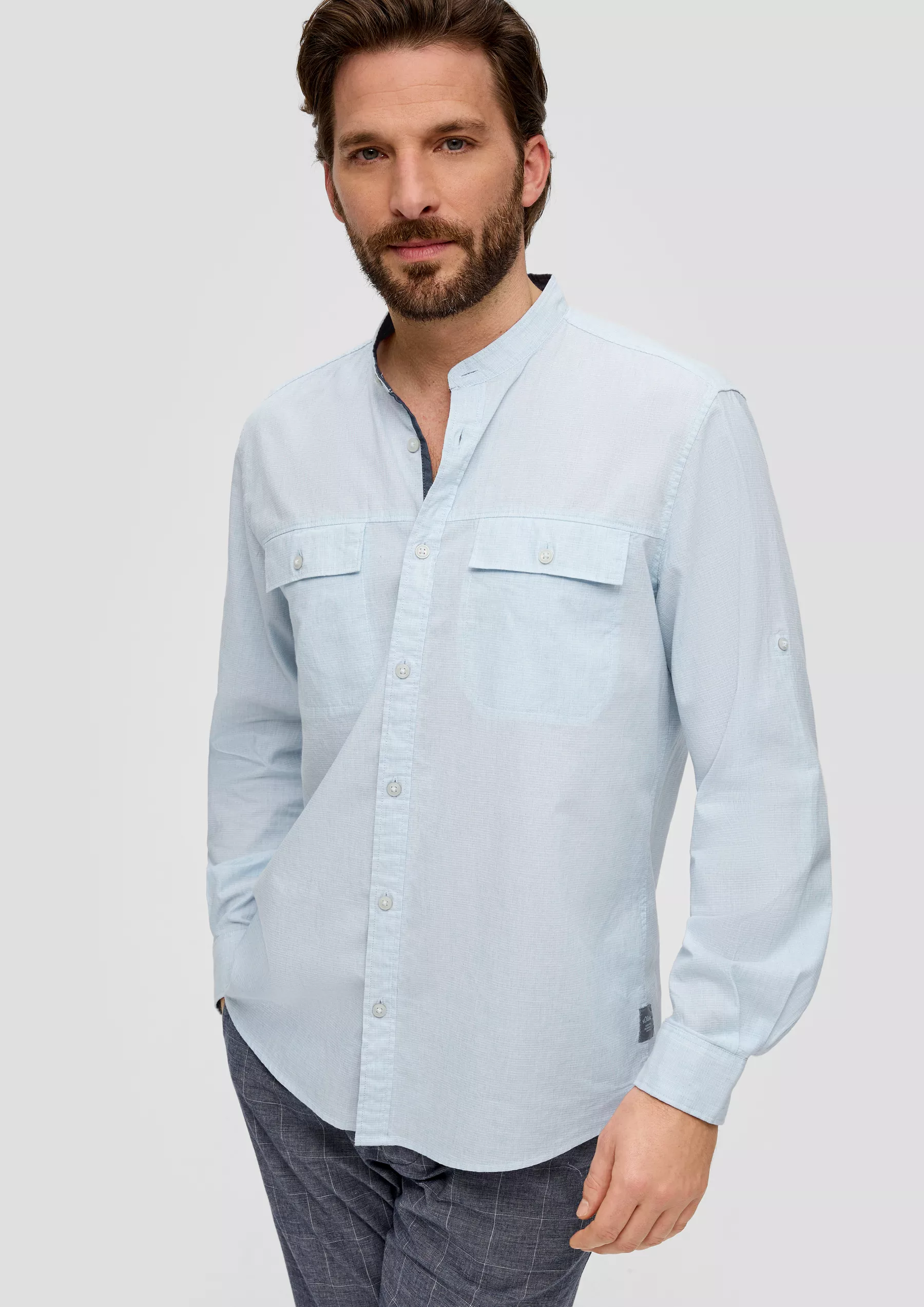 

Рубашка мужская s.Oliver 2143531/5334 голубая XXL, Голубой, 2143531/5334