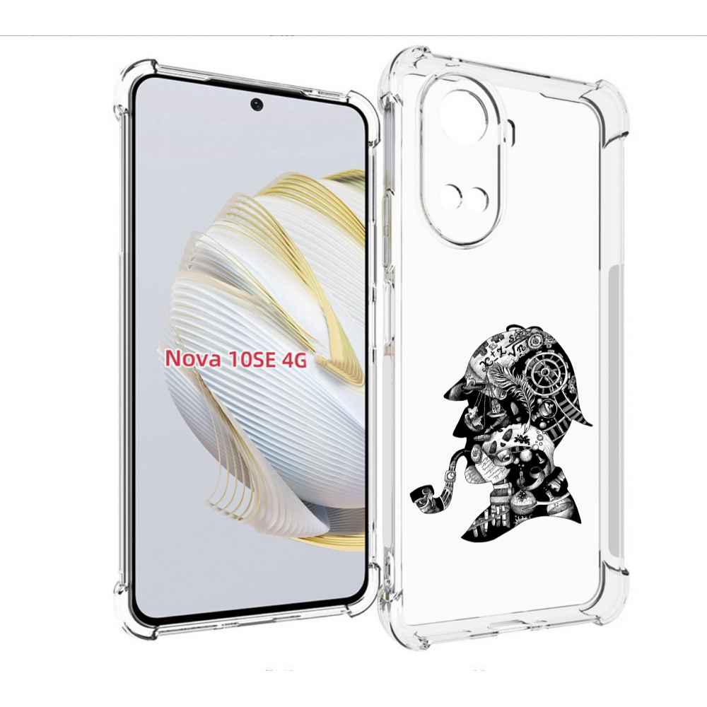 

Чехол MyPads мужчина с трубкой абстракция для Huawei Nova 10 SE, Прозрачный, Tocco