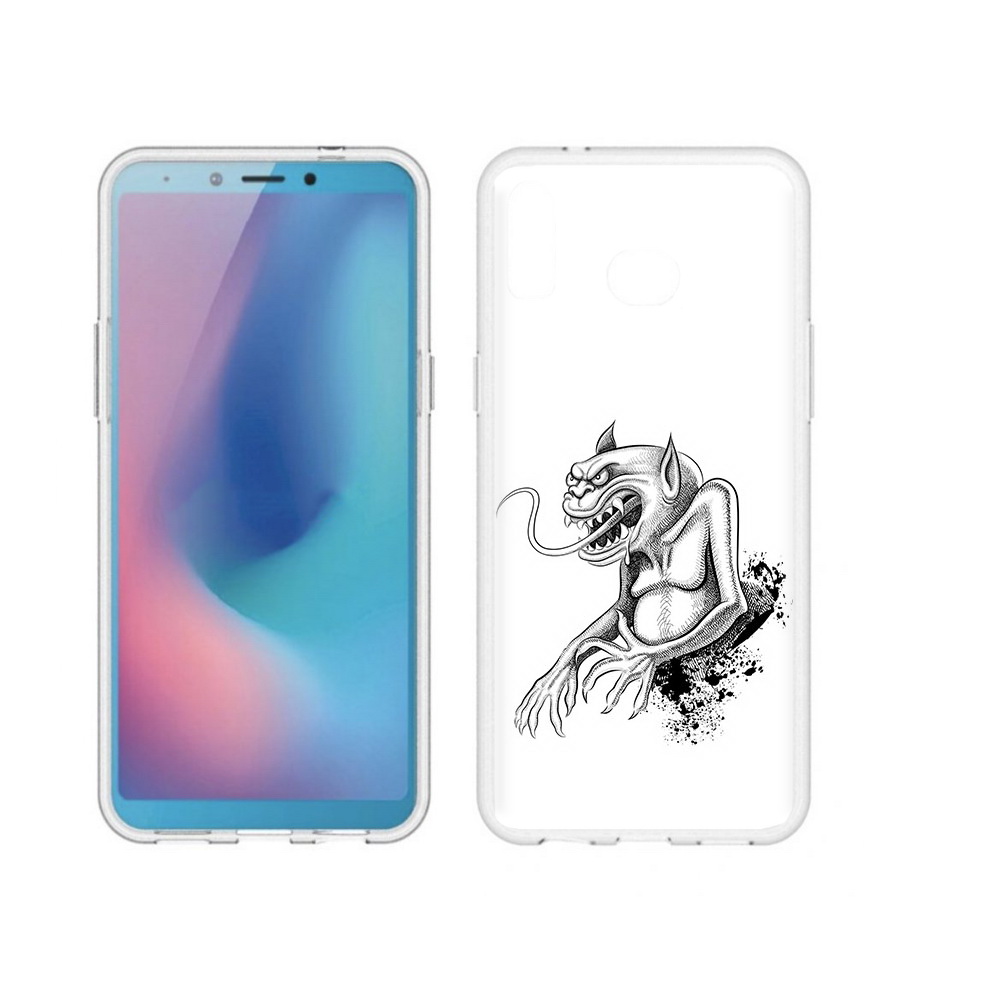 

Чехол MyPads Tocco для Samsung Galaxy A6s чорт (PT123850.597.692), Прозрачный, Tocco