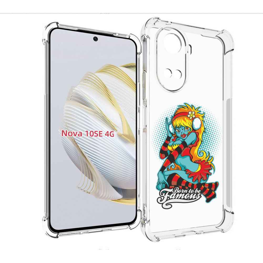 

Чехол MyPads нарисованная девушка в наушниках для Huawei Nova 10 SE, Прозрачный, Tocco