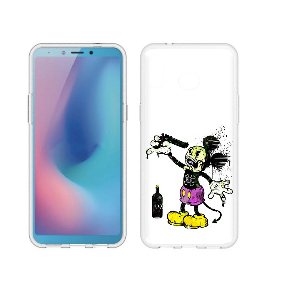 

Чехол MyPads Tocco для Samsung Galaxy A6s Драг Микки (PT123850.597.73), Прозрачный, Tocco