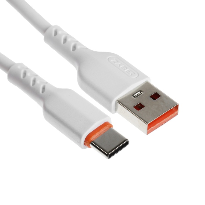 Кабель BYZ BC-151, Type-C - USB, 5 А, 1.1 м, TPE, белый