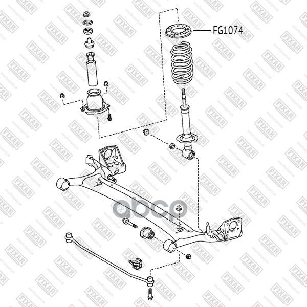 Проставка Пружины Fixar Fg1074 Toyota AvensisCarina ECaldinaCorollaMatrix 91- Проста 1070₽