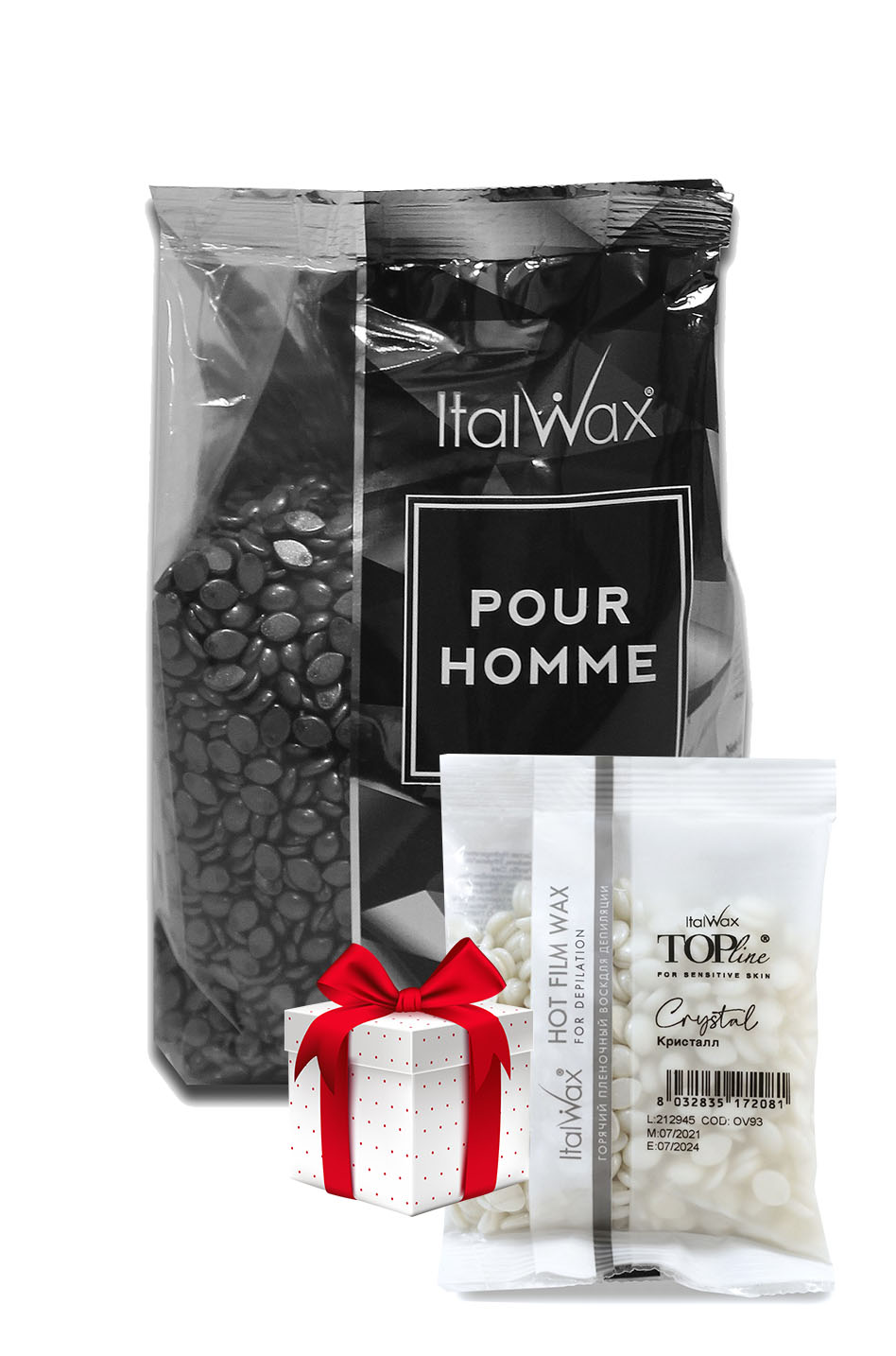 

Воск Italwax пленочный для депиляции Мужской 1 кг, воск Кристалл 100 г, Белый, пл-МУЖ+100