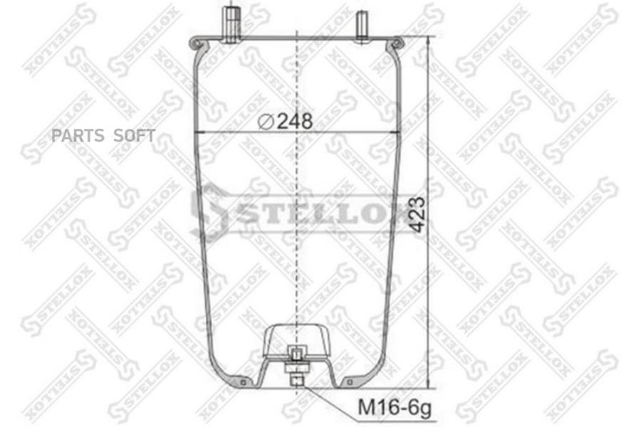 

STELLOX Пневмоподушка STELLOX 9049600sx