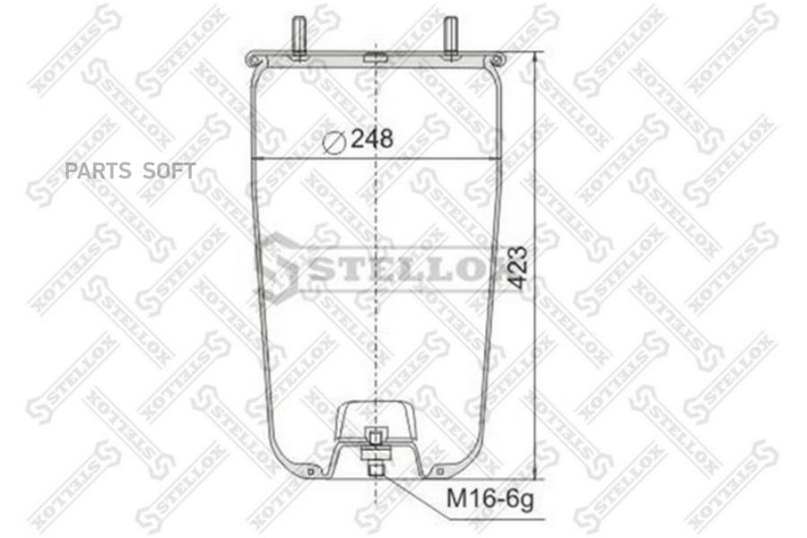 

STELLOX Пневмоподушка STELLOX 9049610sx
