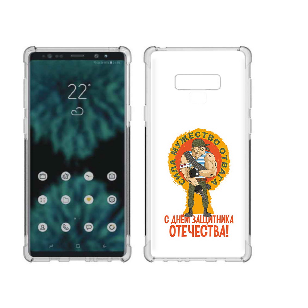 

Чехол MyPads Tocco для Samsung Galaxy Note 9 23 февраля военный мужчина (PT115235.598.10), Прозрачный, Tocco
