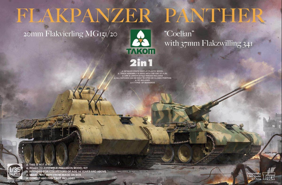 

Сборная модель Takom 1/35 FLAKPANZER PANTHER 2 IN 1 2105