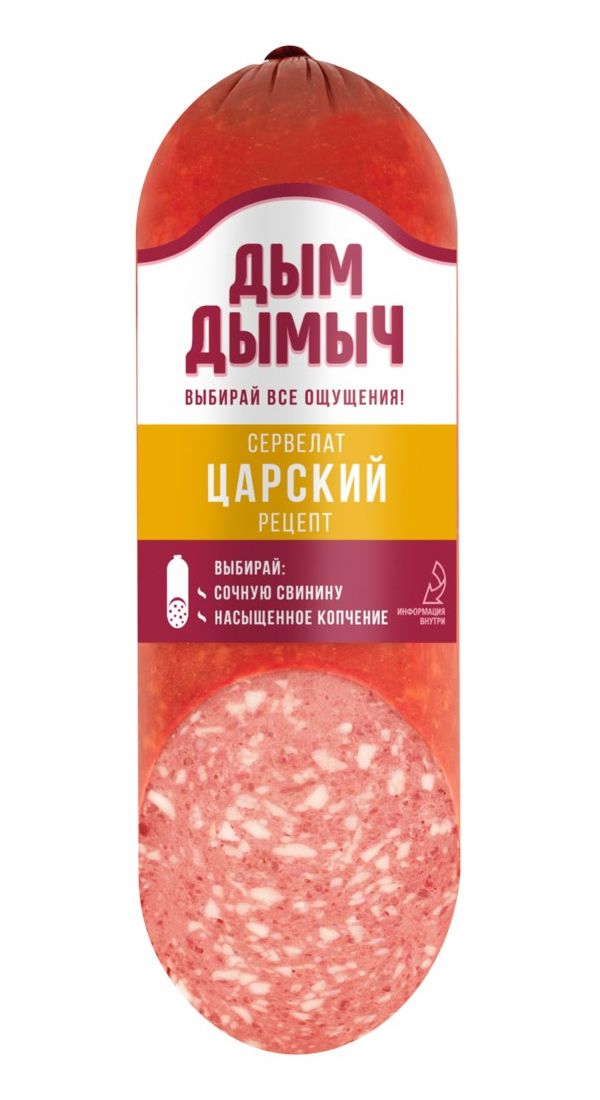 

Колбаса полукопченая Дым Дымыч Сервелат с сыром 320 г