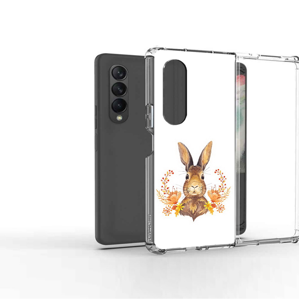 

Чехол MyPads Tocco для Samsung Galaxy Z Fold2 зайка в цветах, Прозрачный, Tocco