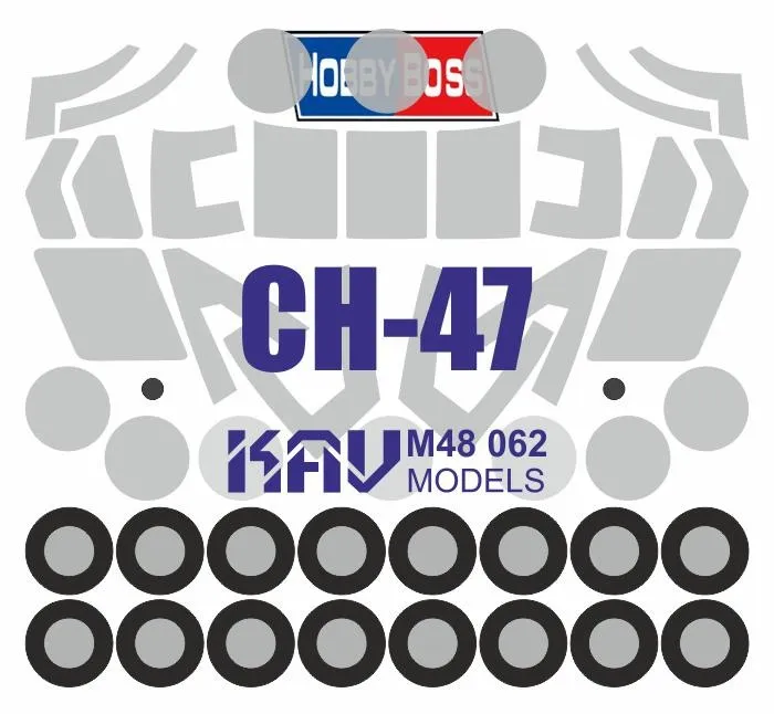 

Окрасочная маска KAV Models 1/48 на CH-47 HobbyBoss M48 062