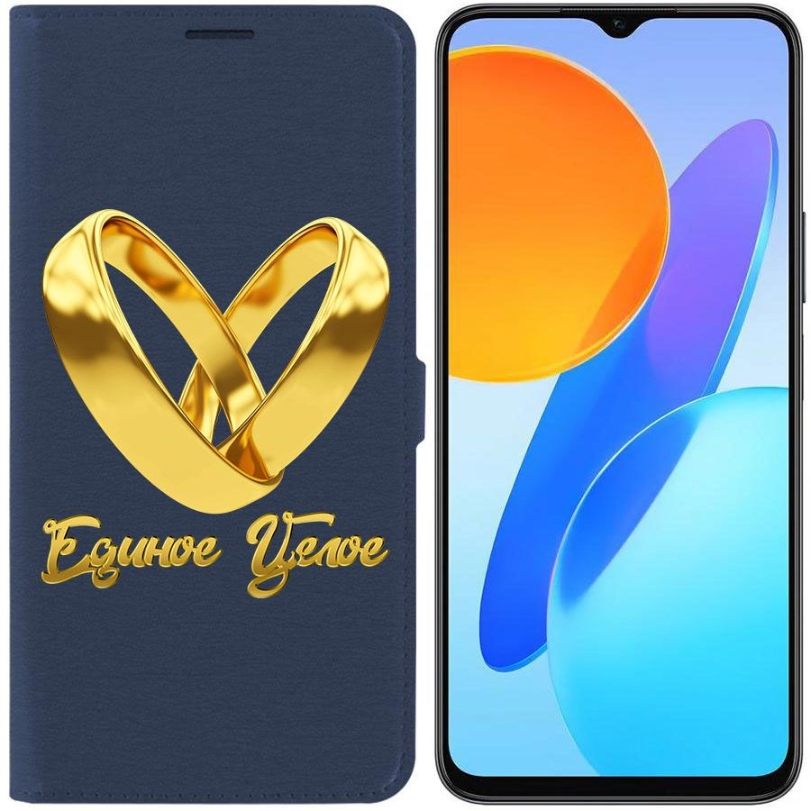 

Чехол-книжка Krutoff Eco Book для Honor X8 5G Единое целое (синий)