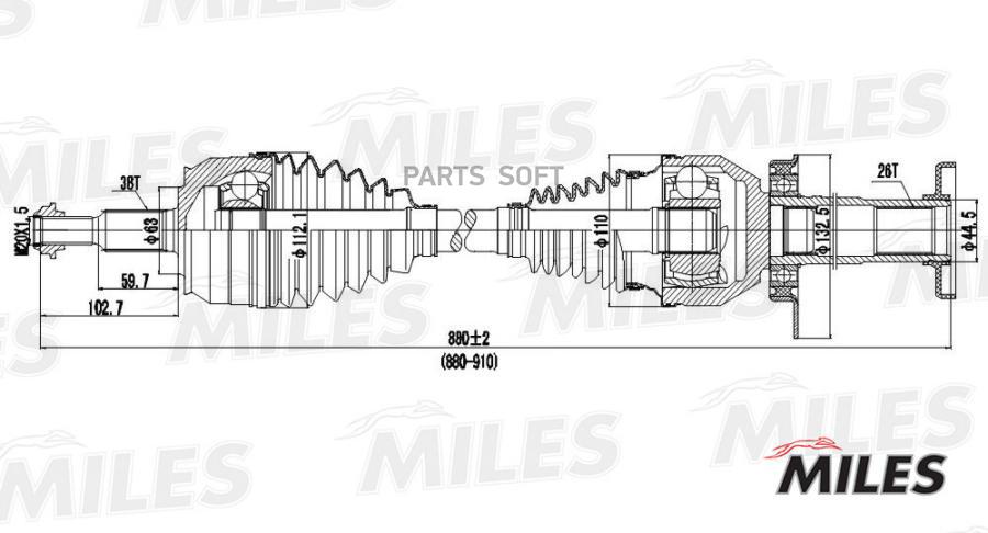 

MILES Привод в сборе MILES gc02145