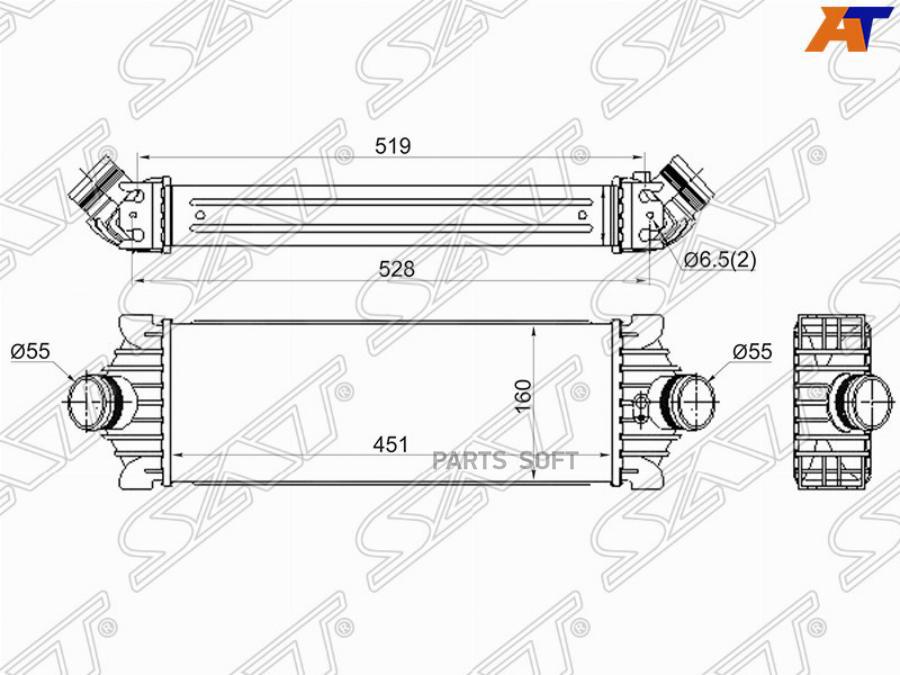 

Радиатор Интеркулера Ford Transit 06-14/Ford Transit 14-