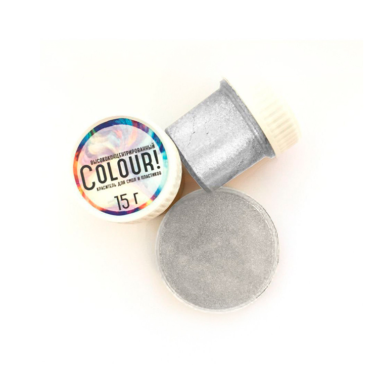 фото Пастоообразный краситель colour! металлик серебро 15 г, epoximaxx