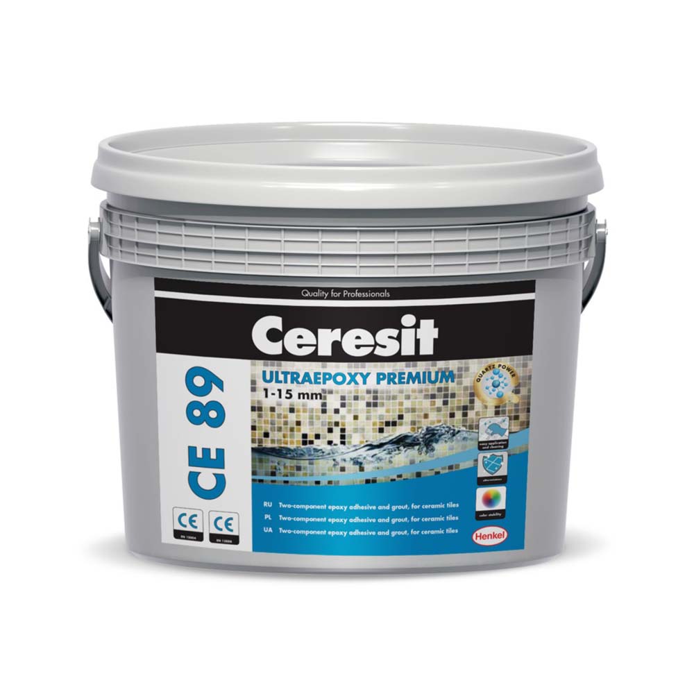 Затирка Ceresit CE 89 Ultraepoxy premium №817, сланец, 2,5 кг затирка ceresit ce 40 аквастатик кирпич 49