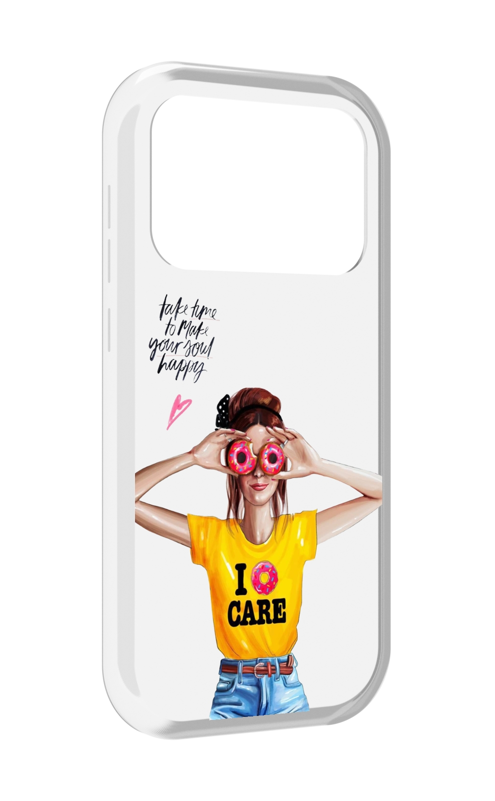 

Чехол MyPads Девушка-с-пончиками женский для Oukitel F150 Air1 Pro / F150 Air1, Прозрачный, Tocco