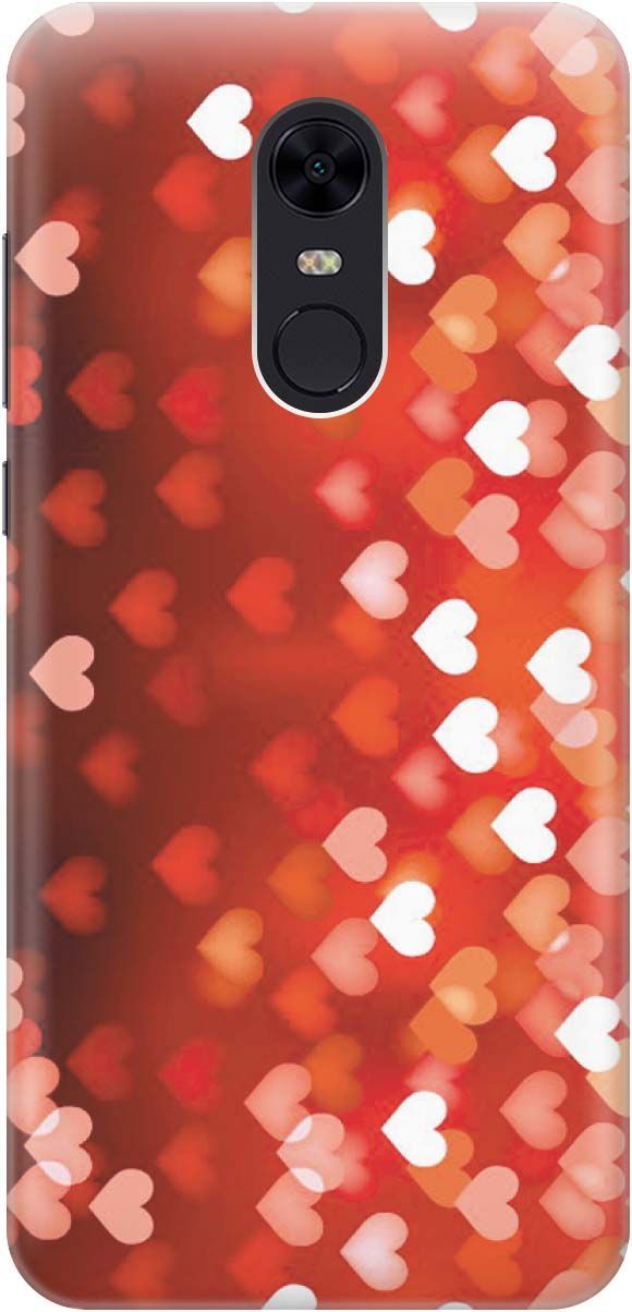 

Чехол на Xiaomi Redmi 5 Plus "Бокэ из красных сердечек", Красный, 1220