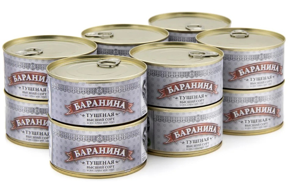 

Баранина тушеная ГОСТ, 12 шт х 325 г