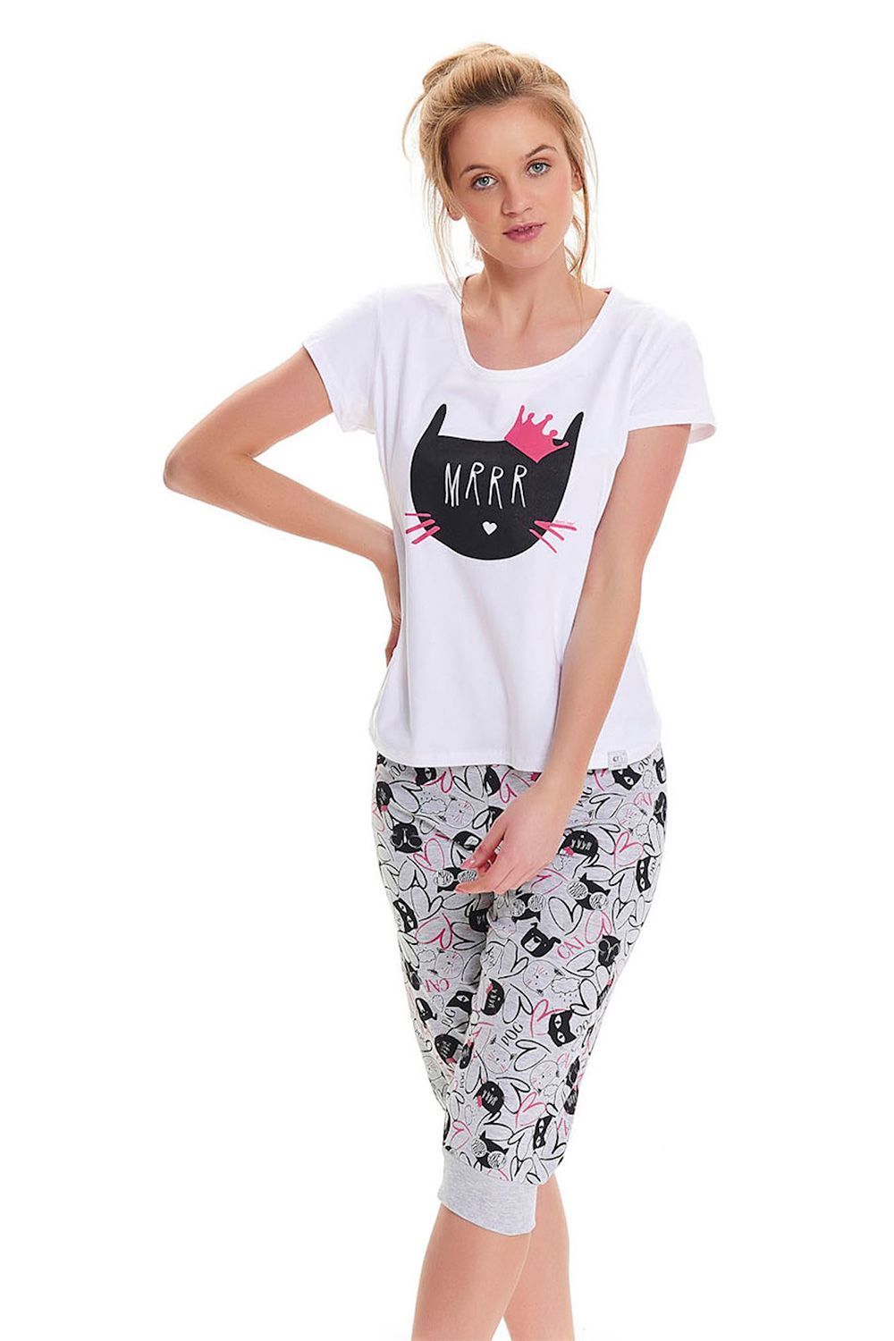 

Пижама женская Doctor Nap PM.9431 белая S, PM.9431