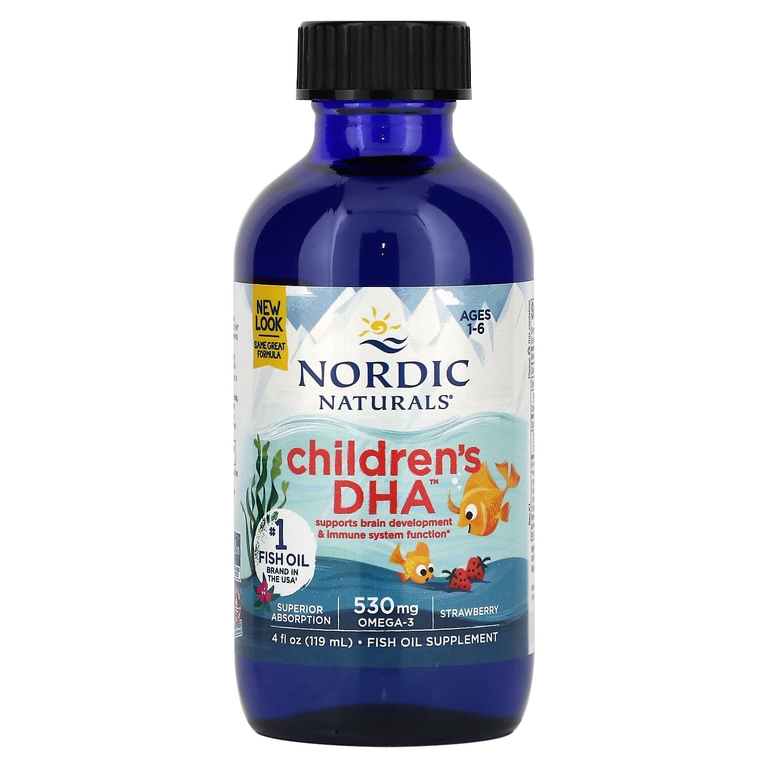 

Рыбий жир Nordic Naturals Children's Dha для детей, клубника, 119 мл, 123-102