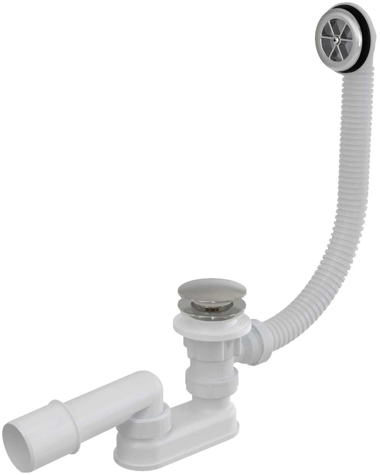 

Сифон Alcaplast A505CKM-80, д/ванны компл.пластик/металл ( 80 см)A505CKM-80