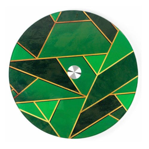 фото Блюдо nouvelle home геометрия стекло зеленый 32 см