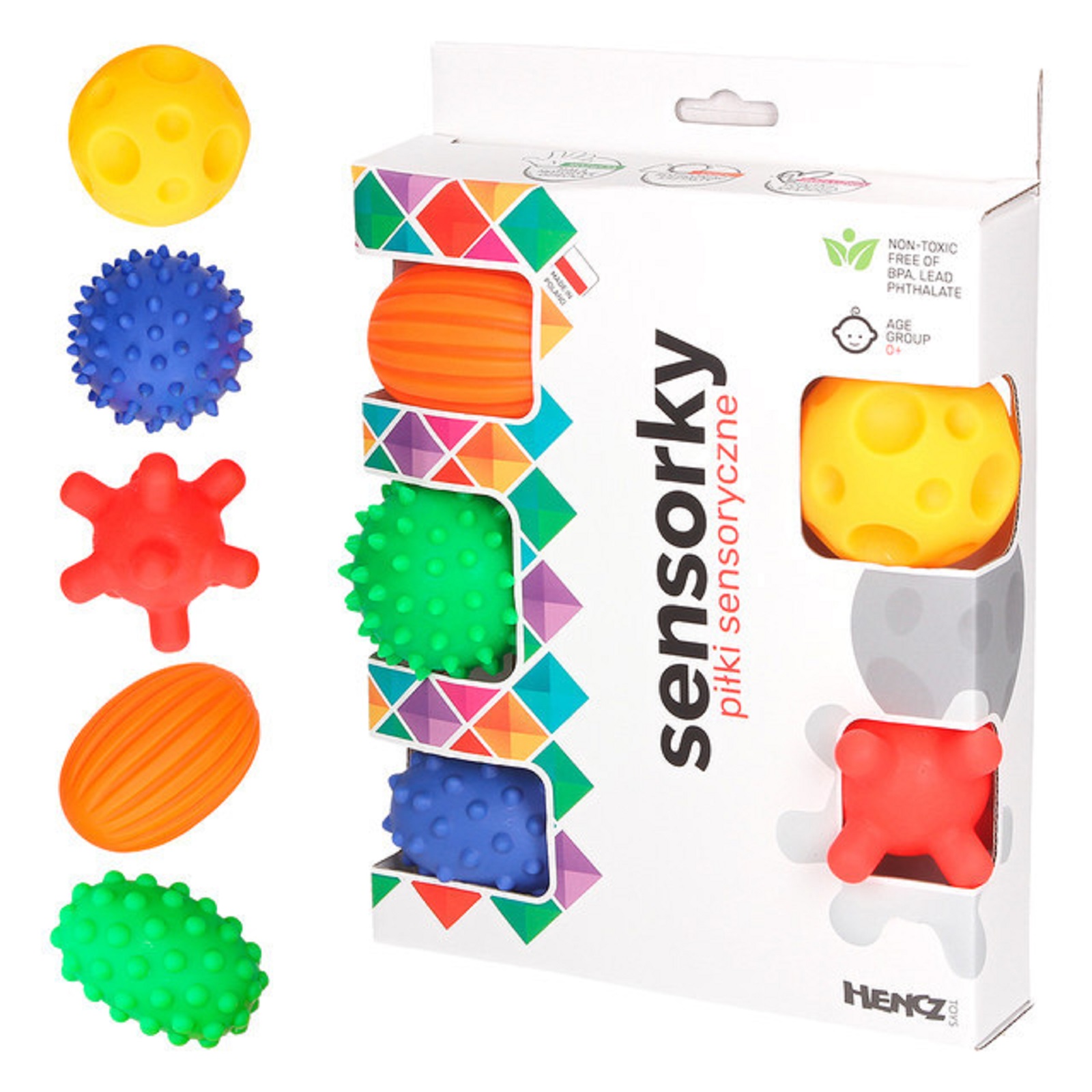 

Сенсорные мячи Hencz Sensory balls box 5 шт