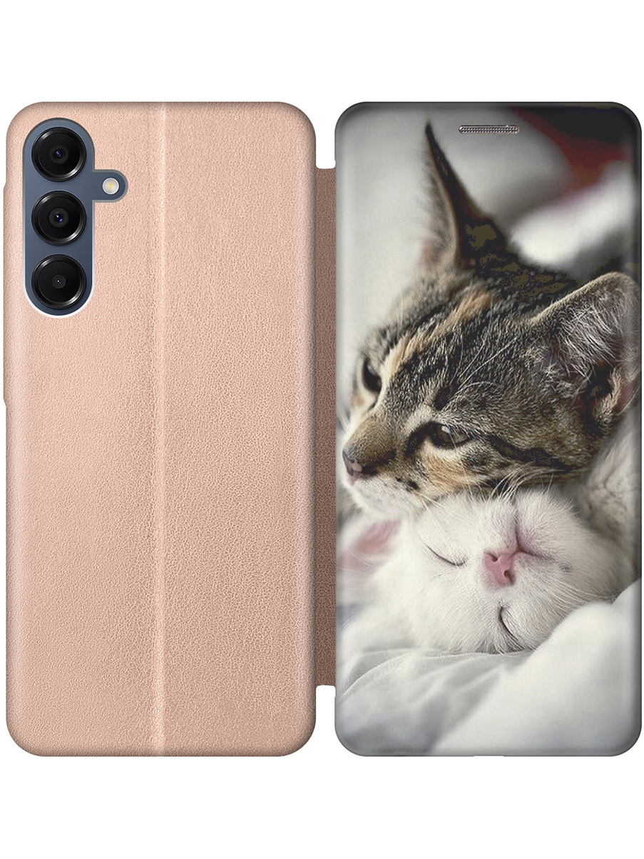 

Чехол-книжка на Samsung Galaxy A16 с принтом "Милые котики" золотой, Золотистый;бежевый;белый;коричневый, 786721711