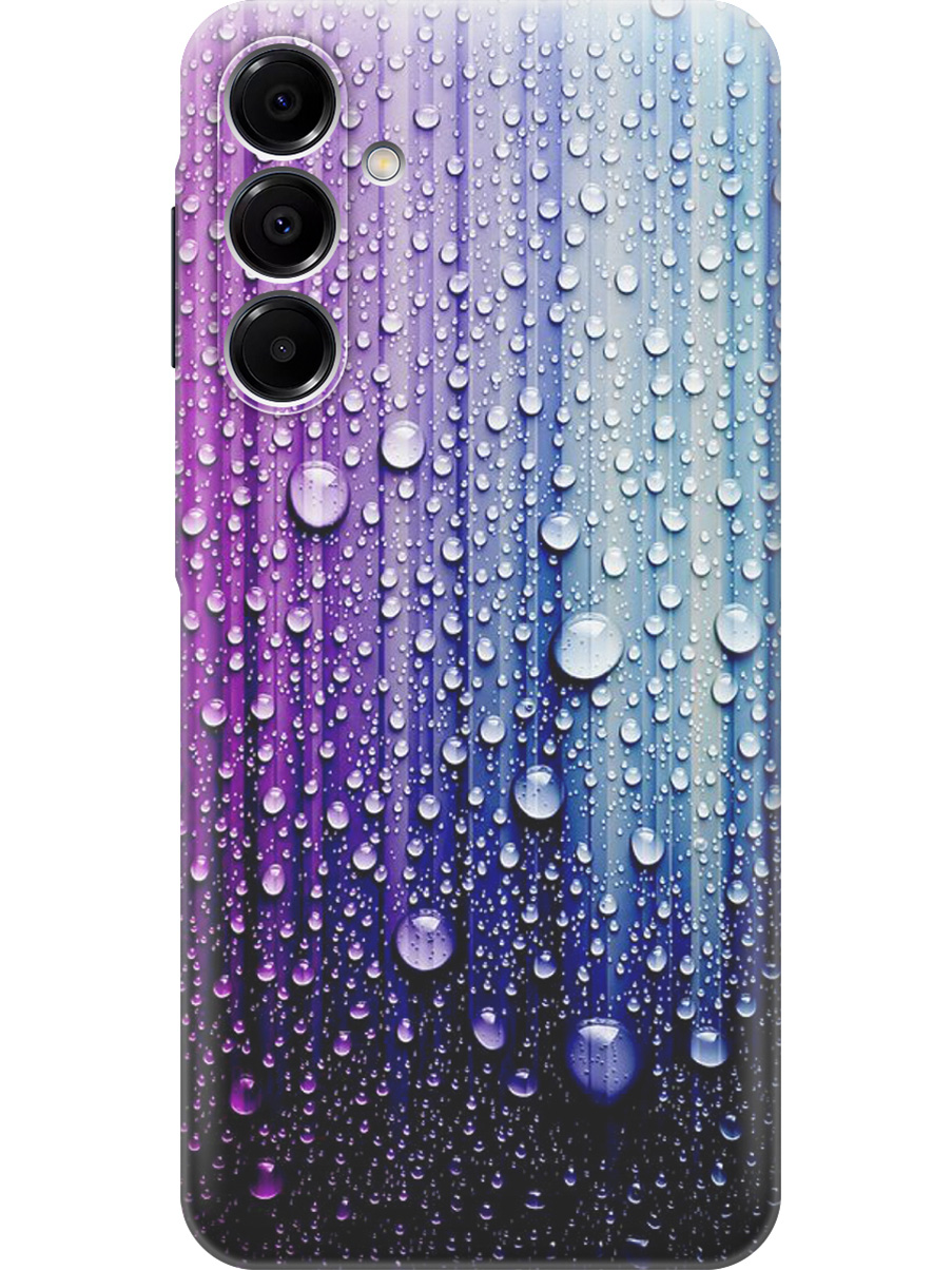 

Силиконовый чехол на Samsung Galaxy A16 с принтом "Капли на голубом", Прозрачный;голубой;фиолетовый, 786721741