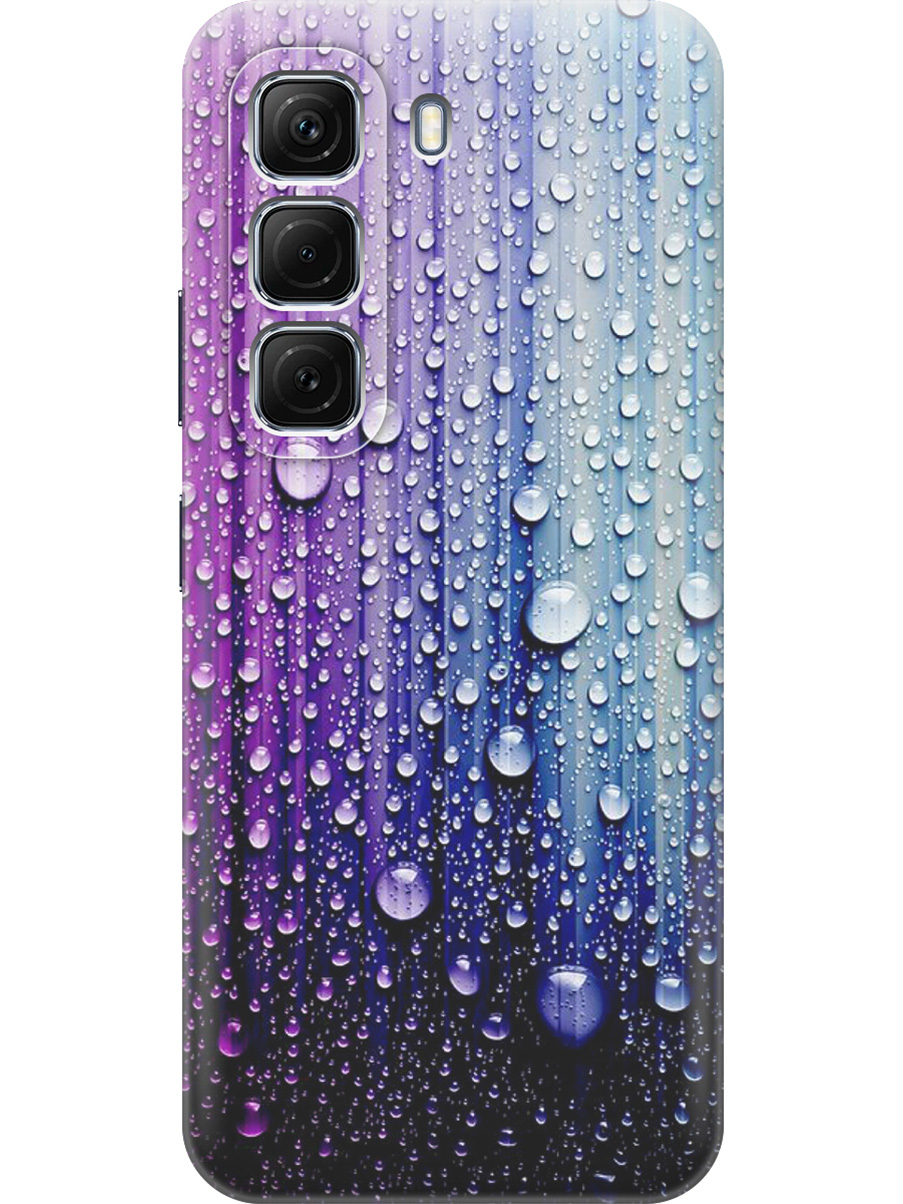 

Силиконовый чехол на Infinix Hot 50 4G с принтом "Капли на голубом", Прозрачный;голубой;фиолетовый, 786718741