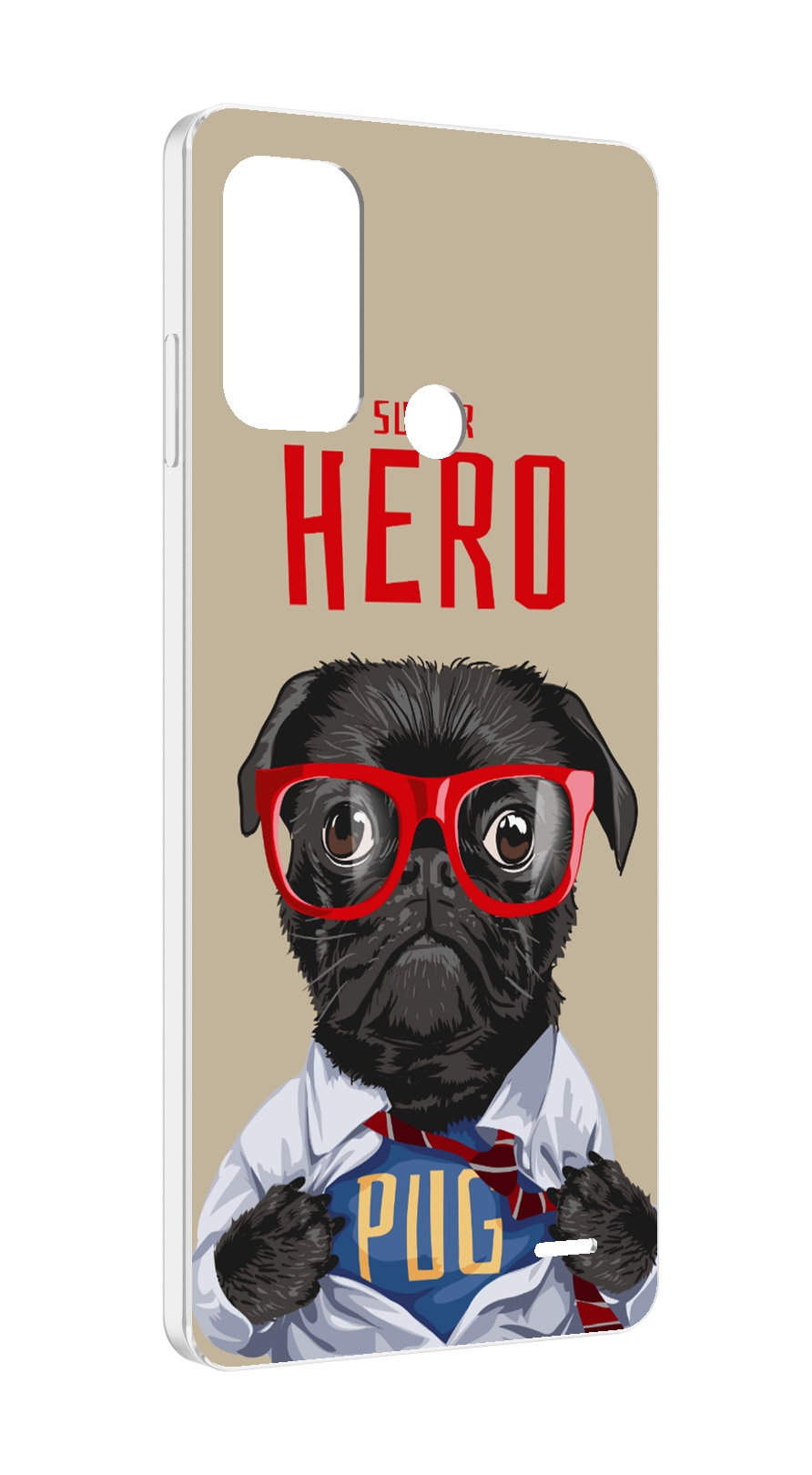 

Чехол MyPads Герой-PUG для ZTE Blade A52, Прозрачный, Tocco