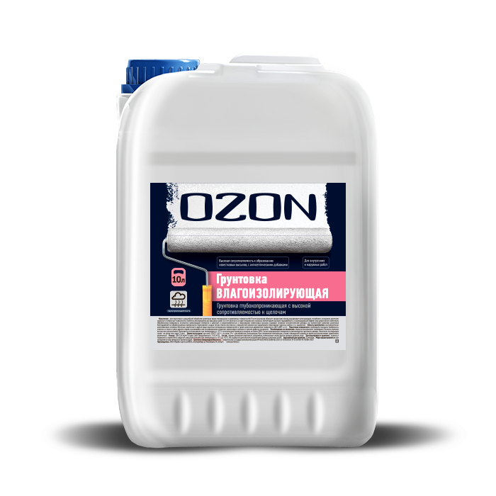 OZON Грунтовка водоотталкивающая гидрофобизирующая OZON ВД-АК-015-10 10л обычная