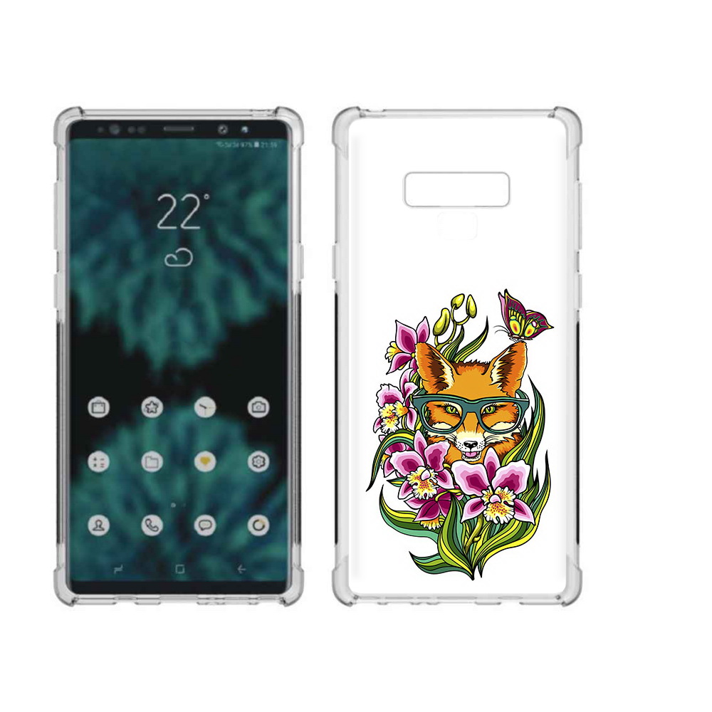 

Чехол MyPads Tocco для Samsung Galaxy Note 9 Лиса в цветах (PT115235.598.108), Прозрачный, Tocco