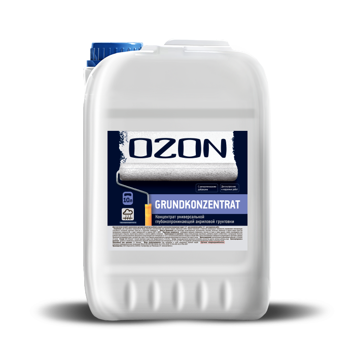 OZON Грунтовка концентрат акриловая OZON ВД-АК-016-10 10л обычная