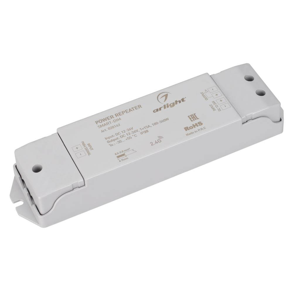 

Усилитель Arlight 028142 SMART-DIM (12-24V, 1x15A), Белый, 028142