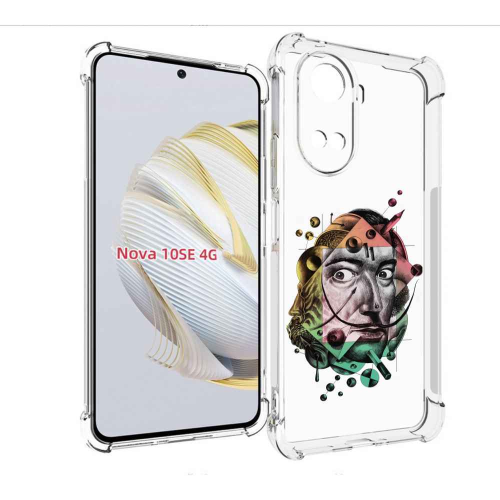 

Чехол MyPads разноцветное лицо абстракция для Huawei Nova 10 SE, Прозрачный, Tocco